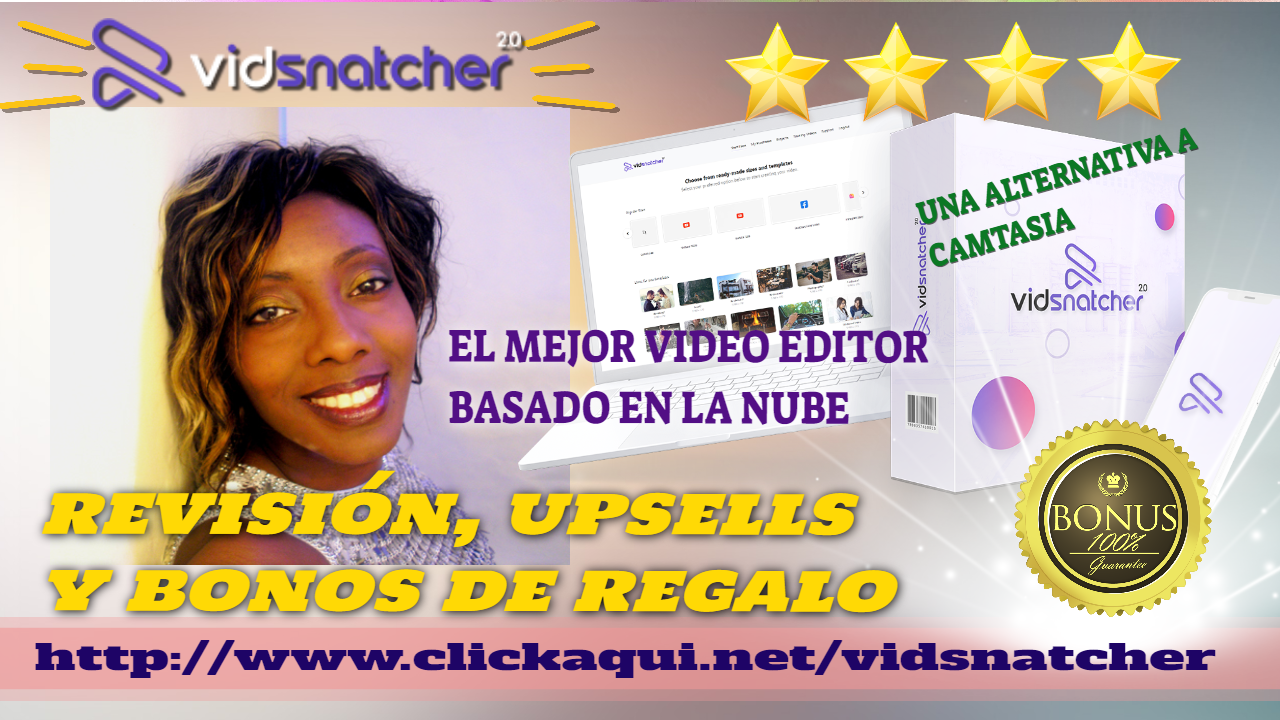 [ALTERNATIVA A CAMTASIA] 🧡⭐️⭐️⭐️⭐️👍Review y Bonos. VIDSNATCHER 2.0