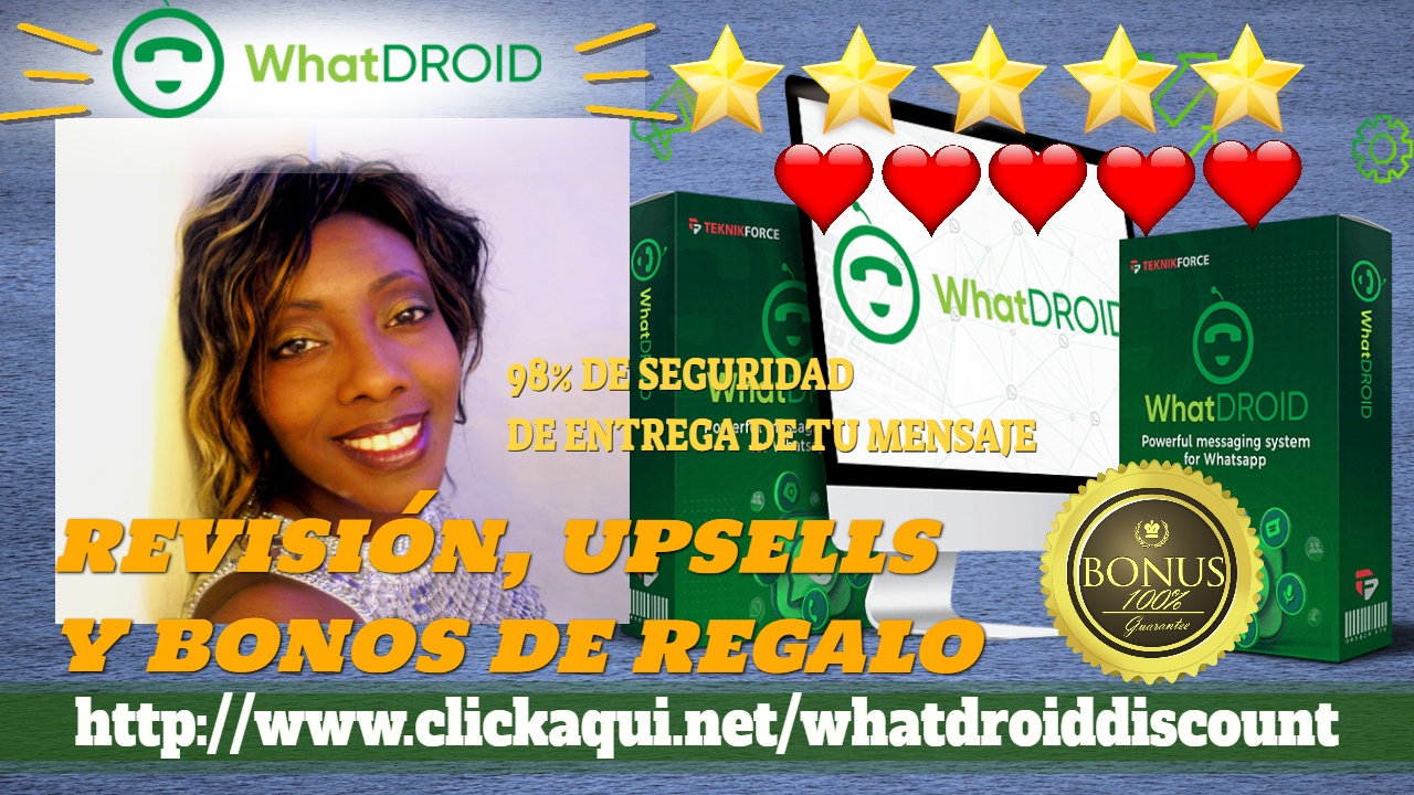 WHATDROID. Review y Bonos. LO MEJOR PARA WHATSAPP ✨✨⭐️⭐️⭐️⭐️